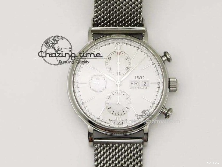 MIROTIME 0311 Vibrant Mark XVIII IW327001 SS M+F 1:1 Best Edition Black Dial on Black Leather Strap A 7055